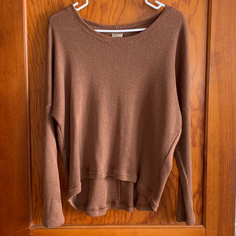Light Brown Simple Sweater